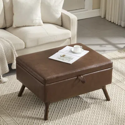 Streamdale Furniture Streamdale Mid-century Modern Storage Bench/coffee Table, Assembled, Living/entry/family Room