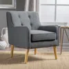 Streamdale Furniture Streamdale Mid-century Modern Tufted Arm Chair With Retro Legs