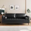 Streamdale Furniture Streamdale Mid-century Modern Tufted Sofa With Bolster Pillows