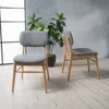 Streamdale Furniture Streamdale Mid-century Modern Upholstered Chairs With Rubberwood Frame