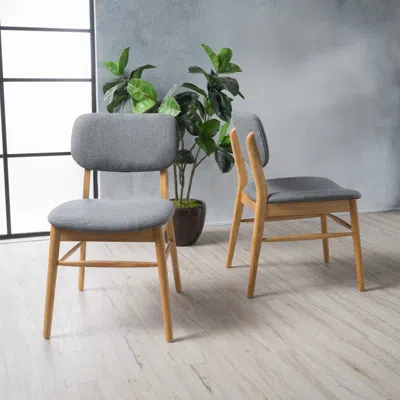 Streamdale Furniture Streamdale Mid-century Modern Upholstered Chairs With Rubberwood Frame