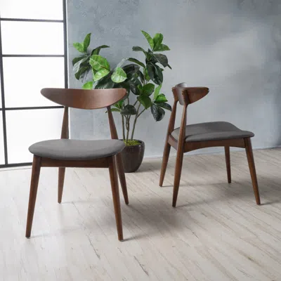 Streamdale Furniture Streamdale Mid-century Modern Upholstered Dining Chairs With Splayed Legs