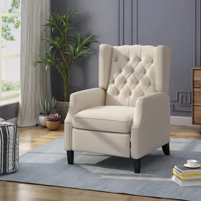 Streamdale Furniture Streamdale Mid-century Modern Wingback Pushback Recliner
