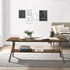 Streamdale Furniture Streamdale Mid-century Modern Wood Coffee Table With Shelf