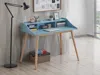 Streamdale Furniture Streamdale Mid-century Modern Wood Writing Desk With Hutch, Blue