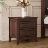 Streamdale Furniture Streamdale Mid-century Nightstand With Drawer In Brown
