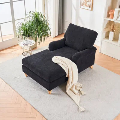 Streamdale Furniture Streamdale Mid-century Oversized Chaise Lounger Sofa
