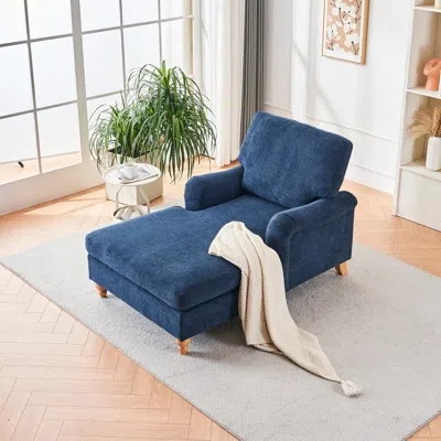 Streamdale Furniture Streamdale Mid-century Oversized Chaise Lounger Sofa