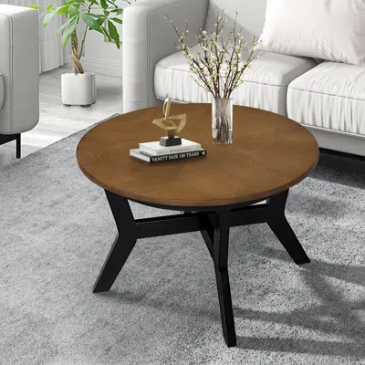 Streamdale Furniture Streamdale Mid-century Solid Wood Coffee Table With Easy Assembly