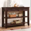 Streamdale Furniture Streamdale Mid-century Style Solid Wood Console Table With Storage
