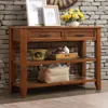 Streamdale Furniture Streamdale Mid-century Style Solid Wood Console Table With Storage