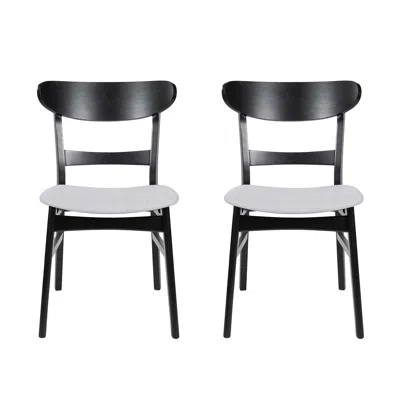 Streamdale Furniture Streamdale Mid-century Upholstered Dining Chair With Rubberwood Legs