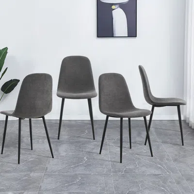 Streamdale Furniture Streamdale Mid-century Upholstered Dining Chairs (set Of 4)