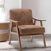 Streamdale Furniture Streamdale Mid-century Velvet & Wood Accent Chair For Comfort And Style