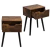 Streamdale Furniture Streamdale Mid Century Wood Side Table With Storage