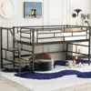 Streamdale Furniture Streamdale Mid Loft Bed With Storage Stairs