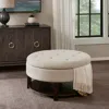 Streamdale Furniture Streamdale Miller Round Storage Ottoman