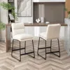 Streamdale Furniture Streamdale Milos Upholstered 26-inch Counter Height Stools, Set Of 2,vanilla White