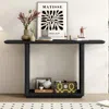 Streamdale Furniture Streamdale Minimalist Console Table - Curved, Wood, Easy Assembly