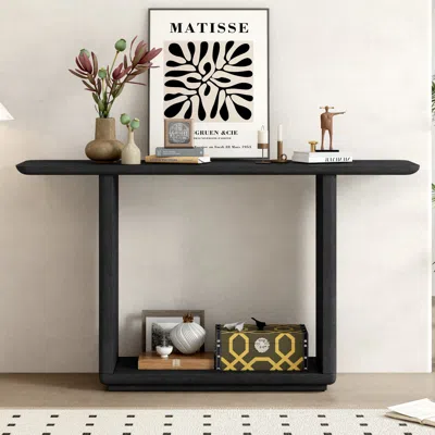 Streamdale Furniture Streamdale Minimalist Console Table - Curved, Wood, Easy Assembly