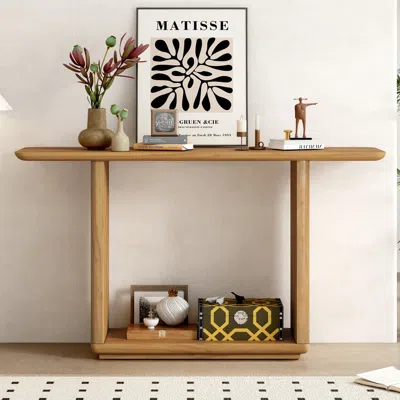 Streamdale Furniture Streamdale Minimalist Console Table - Curved, Wood, Easy Assembly