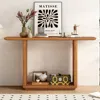 Streamdale Furniture Streamdale Minimalist Console Table - Curved, Wood, U-base