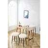 Streamdale Furniture Streamdale Minimalist Faux Leather Bar Stool With Gold Base In Brown