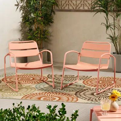 Streamdale Furniture Streamdale Minimalist Outdoor Patio Chairs For Stylish Relaxation In Orange