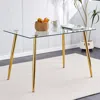 Streamdale Furniture Streamdale Minimalist Rectangular Glass Dining Table