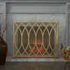 Streamdale Furniture Streamdale Minimalist Single Panel Fire Screen With Overlapping Lens Pattern