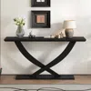 Streamdale Furniture Streamdale Mira 57" Rustic Console Table With Cross-legs
