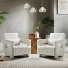 Streamdale Furniture Streamdale Mira Accent Chairs With Right-angle Armrests (set Of 2)