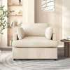 Streamdale Furniture Streamdale Mirod Oversized Accent Chair - Comfortable Armrest Cushions, Versatile Neutral Style, Ele