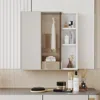 Streamdale Furniture Streamdale Mirror Cabinet And Separate Wall Mirror For Bathroom Space Saving And Storage