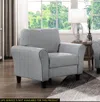 Streamdale Furniture Streamdale Modern 1 Piece Chair Dark Textured Fabric Upholstered Rounded Arms