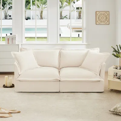Streamdale Furniture Streamdale Modern 2-seat Sofa For Small Spaces Comfy Slipcover Couch