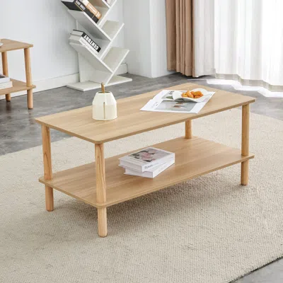 Streamdale Furniture Streamdale Modern 2-tier Coffee Table With Open Shelf