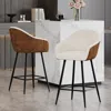 Streamdale Furniture Streamdale Modern 26.5" Bar Stools With Cushioned Upholstery And Metal Legs