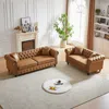 Streamdale Furniture Streamdale Modern 3+2 Sofa With Solid Wood Frame In Brown