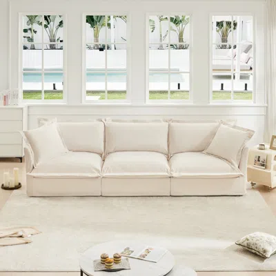 Streamdale Furniture Streamdale Modern 3-seater Sofa With Supple Arms And Plush Pillows