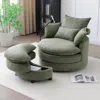 Streamdale Furniture Streamdale Modern 360 Swivel Barrel Chair With 4 Pillows