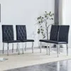 Streamdale Furniture Streamdale Modern 4-piece Dining Chair Set With Cushioned High Backrest