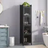 Streamdale Furniture Streamdale Modern 4-tier Glass Door Cabinet With 5-tier Storage