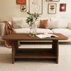 Streamdale Furniture Streamdale Modern 47" Double-layer Coffee Table With Storage In Brown