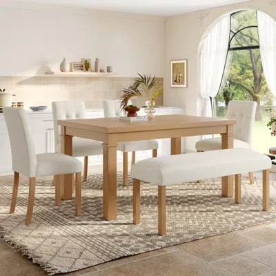 Streamdale Furniture Streamdale Modern 6-piece Dining Set: Table, 4 Chairs & Bench