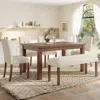 Streamdale Furniture Streamdale Modern 6-piece Dining Set: Table, 4 Chairs & Bench In Neutral
