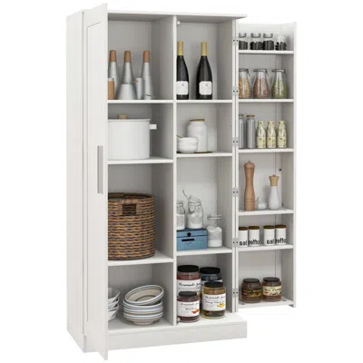 Streamdale Furniture Streamdale Modern 63" Pantry With 14 Adjustable Shelves And Anti-tip Strap