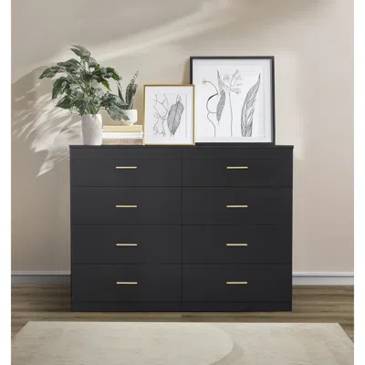 Streamdale Furniture Streamdale Modern 8-drawer Black Dresser