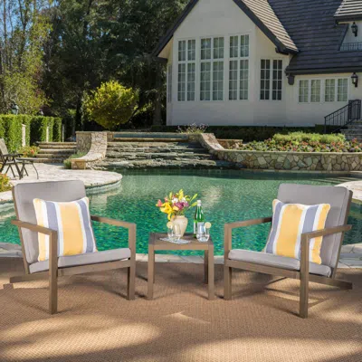 Streamdale Furniture Streamdale Modern Acacia Wood Adirondack Chair With Water-resistant Cushions