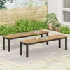 Streamdale Furniture Streamdale Modern Acacia Wood & Metal Outdoor Bench - 63 Inch